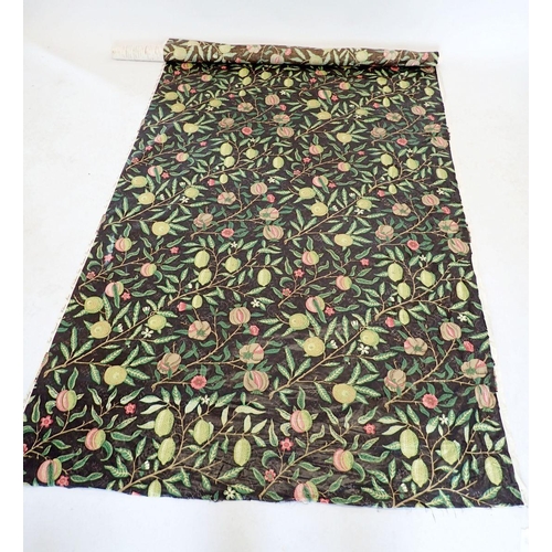 1136 - An Arthur Sanderson roll of fabric with 'Fruit' design by William Morris, approx 10m x 129cm wide (r... 