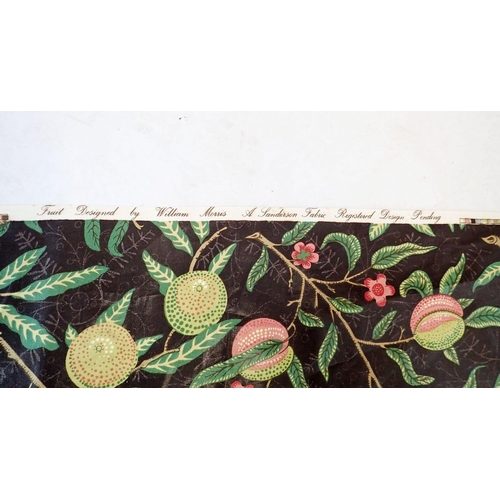 1136 - An Arthur Sanderson roll of fabric with 'Fruit' design by William Morris, approx 10m x 129cm wide (r... 