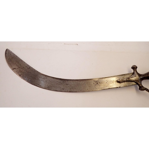 1159 - A 19th century Indian Talwar or sabre, total length 72cm, with stamped mark to blade