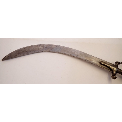 1159 - A 19th century Indian Talwar or sabre, total length 72cm, with stamped mark to blade