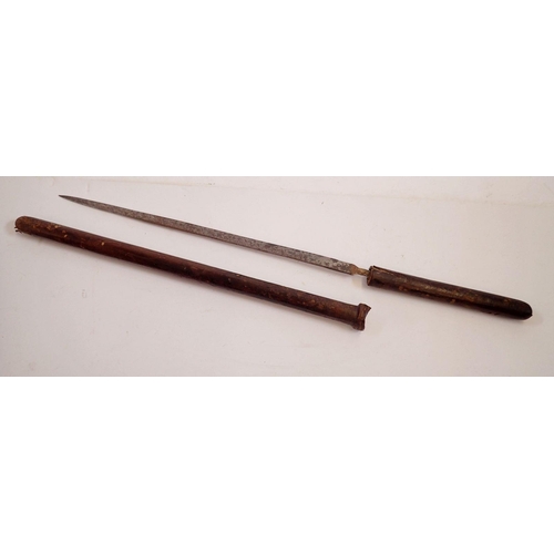 1173 - A leather clad swagger sword stick