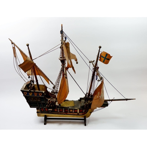 1199 - A vintage model boat of 