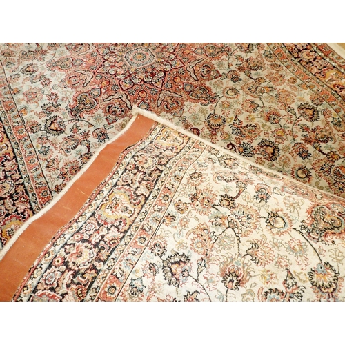 1228 - A Mahris Persian style machine made runner with all over floral decoration, cut down, 181 x 99cm