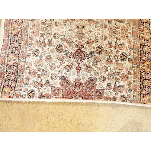 1228 - A Mahris Persian style machine made runner with all over floral decoration, cut down, 181 x 99cm