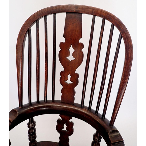 1256 - A pair of antique elm seated Windsor chairs by T B & W Cockayne of Sheffield