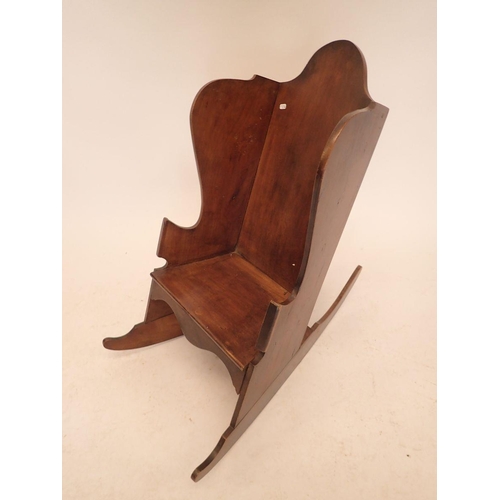 1259 - A mahogany childs lambing style rocking chair, 65cm tall