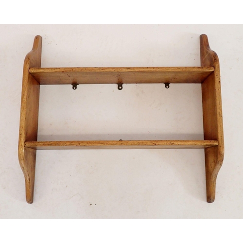 1290 - A Victorian small open mahogany wall shelf 65x63cm