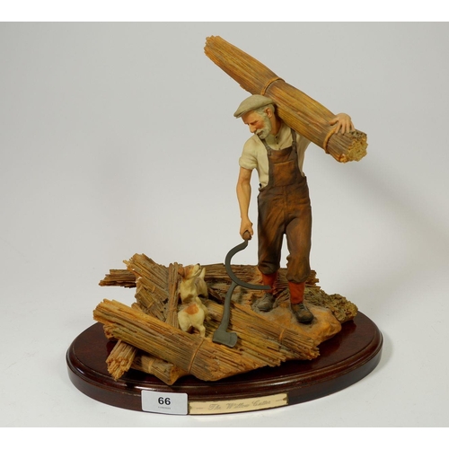 66 - A Sherratt and Simpson figure 'The Willow Cutter' on wooden plinth