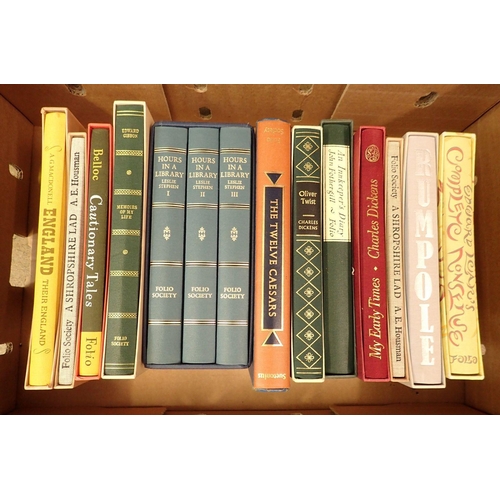 731 - Hours in a Library, three volumes in slip case, The Folio Society together with eleven more Folio So... 