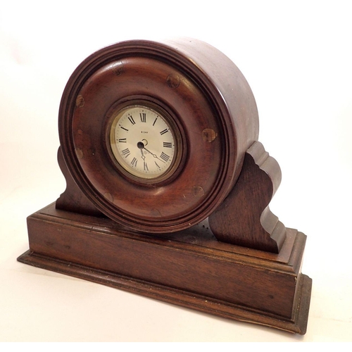 752 - A mantel clock made from centre boss of a WWII propeller (modern quartz movement)