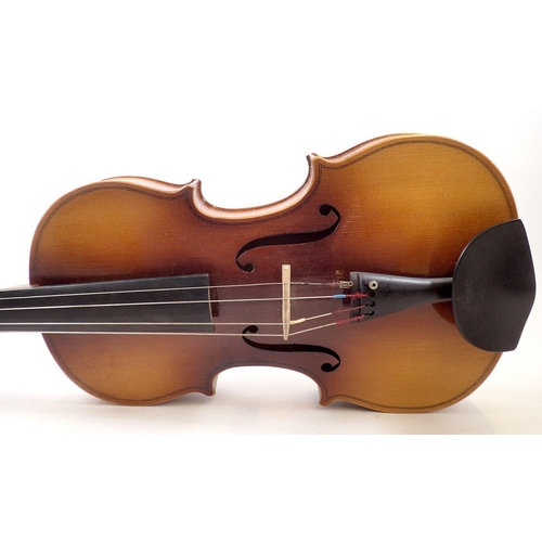 758 - A Viola with two piece 15 1/2 