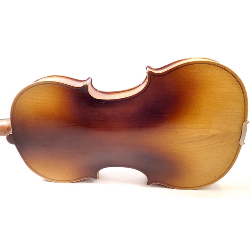 758 - A Viola with two piece 15 1/2 