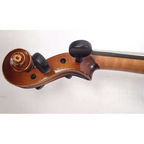 758 - A Viola with two piece 15 1/2 