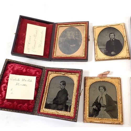 779 - A collection of daguerrotype photographs including the Howse and Whitchurch families