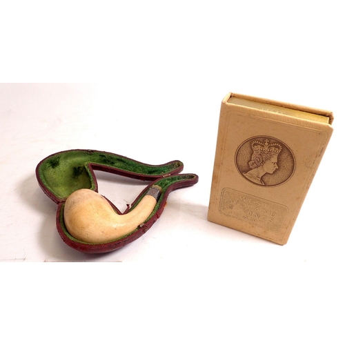 824 - A Meerschaum pipe and a National Savings Bank money box