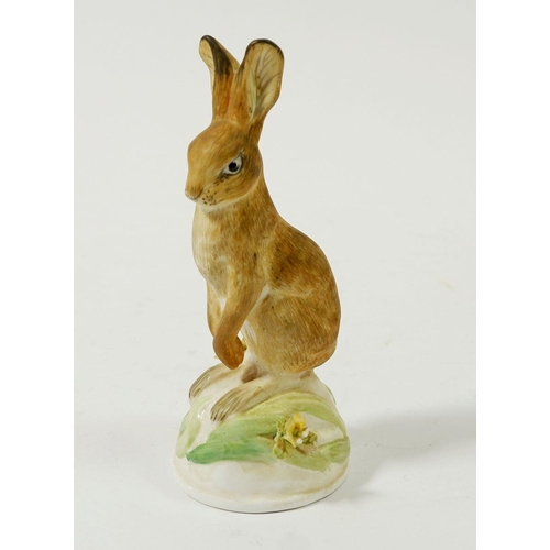 98 - A Crown Staffordshire  'Jack' rabbit, signed B Linley Adams, 13cm high