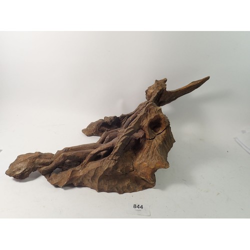 844 - An Italian root carving of two nudes, 46cm wide