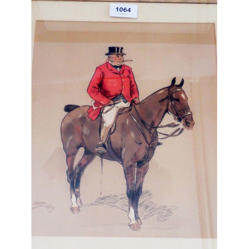 1064 - A pair of Snaffles prints of huntsmen, 30 x 25cm