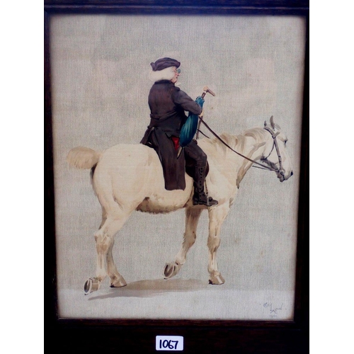 1067 - A pair of Cecil Aldin prints huntsman and country gentleman on horse, 40 x 32cm