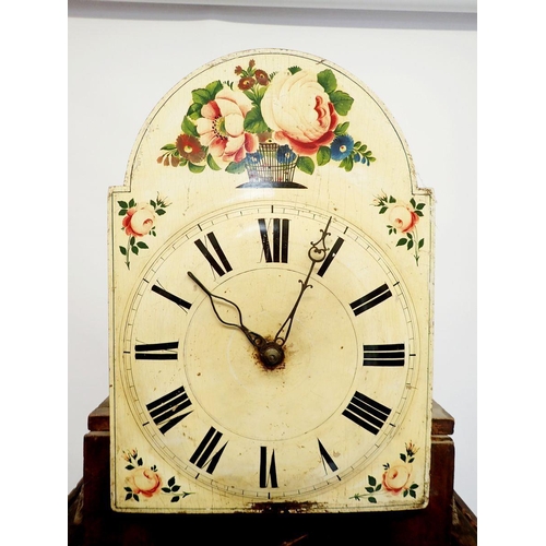 1081 - A Victorian 30 hour long case clock with painted face