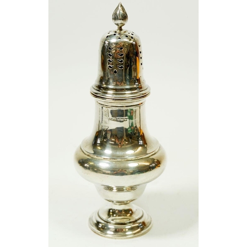 230 - A silver sugar caster, 149g, by Jenkins & Timm, Sheffield 1909