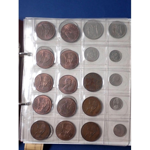 484 - Two coin albums including: world coinage 19th and 20th century with examples: Australia, Canada, Cha... 