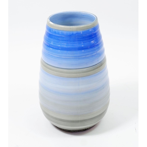 61 - A Shelley blue harmony ware vase, 18cm tall