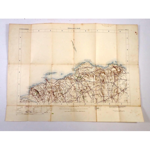 618 - An Ordnance Survey map of Giants Causeway and district, circa 1900 together with a similar map of Co... 