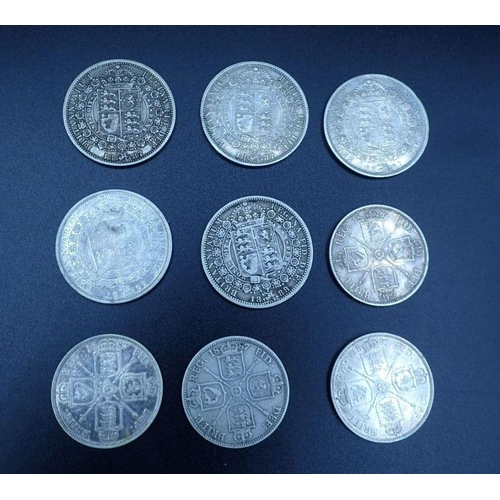 469 - A quantity of silver coinage all Victoria Jubilee Bust including: florins 1887 (4 off) half crowns 1... 