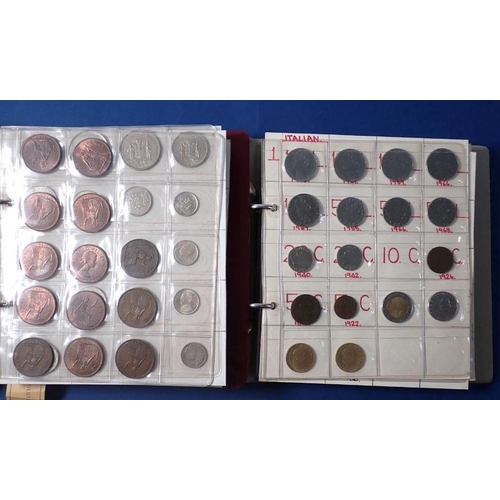 508 - Two coin albums including: world coinage 19th and 20th century with examples: Australia, Canada, Cha... 