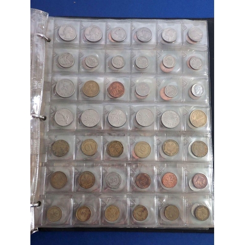 509 - Two full coin albums of world coinage mainly 20th century with countries examples: African e.g. Nige... 