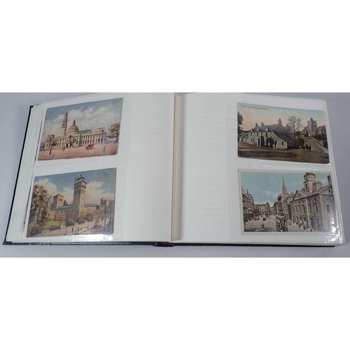 579 - An album of postcards, mixed subjects but mainly topographical, with some early cards, (200)