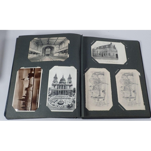 580 - A postcard album of approx 120 including greetings, topos, transport etc