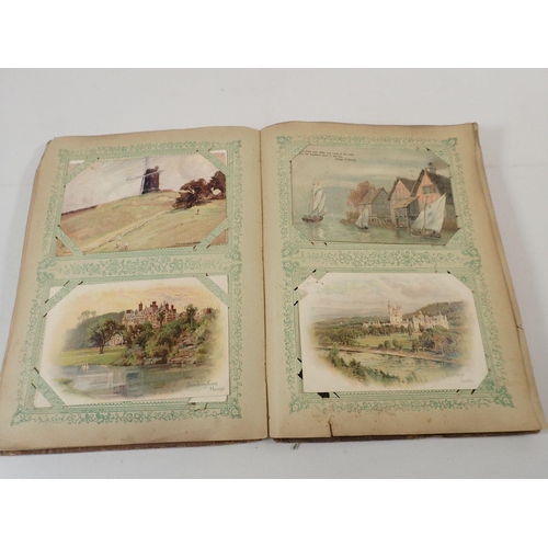 588 - A miscellanous lot of postcards incluidng album (approx 90) general printed topograpical plus quanti... 