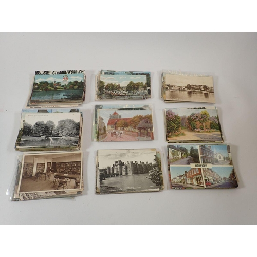 591 - A shoebox of London postcards including central London (250 approx.), suburbs (130 approx.)