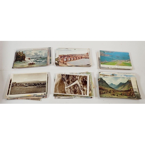 593 - A shoebox of Scottish postcards (400 approx) & Ireland (40)