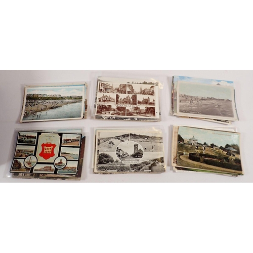 595 - A shoebox of East of England GB postcards inlcuding Cambs|(50), Essex (90), Lincs (35), Norfolk (120... 