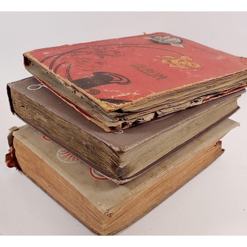 603 - Three postcard albums including two mainly topographical (approx. 150 and 300) and one of theatrical... 