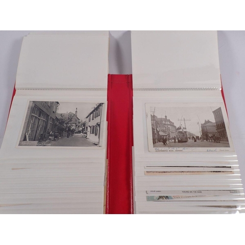 635 - A red album of various postcards including topographical and miscellaneous (40)