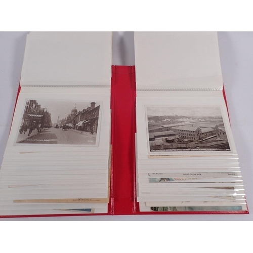 635 - A red album of various postcards including topographical and miscellaneous (40)