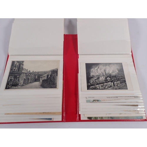 635 - A red album of various postcards including topographical and miscellaneous (40)