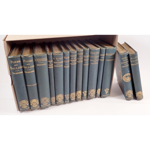 698 - A set of fourteen volumes of Swinburne including some first editions