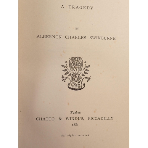 698 - A set of fourteen volumes of Swinburne including some first editions