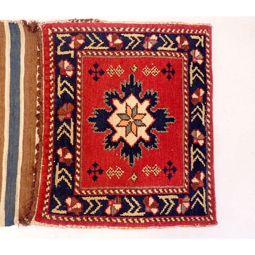 1073 - A Turkoman style saddle bag, 125 x 46cm