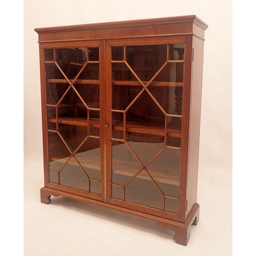 1123 - An Edwardian mahogany astragal glazed bookcase or display cabinet