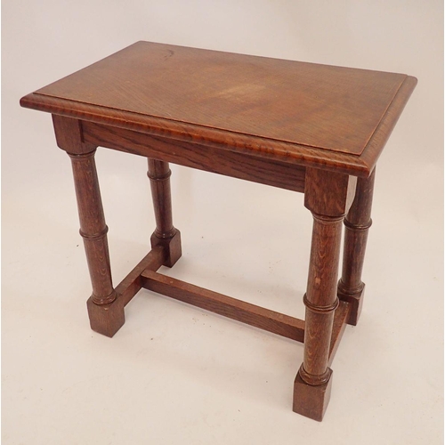 1127 - An oak joint stool on turned supports