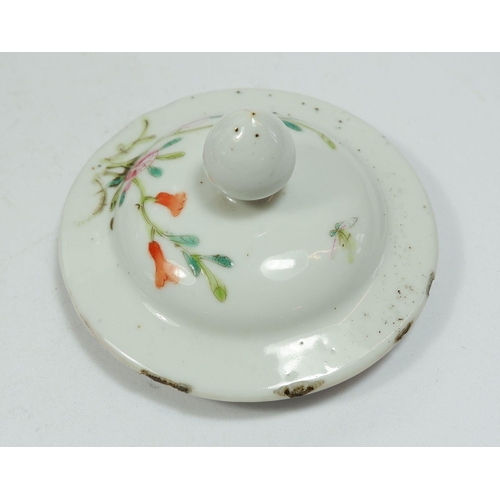 184 - A 19th century Chinese famille verte ginger jar and cover painted man on a roof climbing into a gard... 
