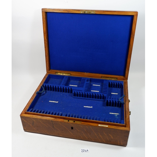 224A - A wooden cutlery box, 36 x 48 x 13cm