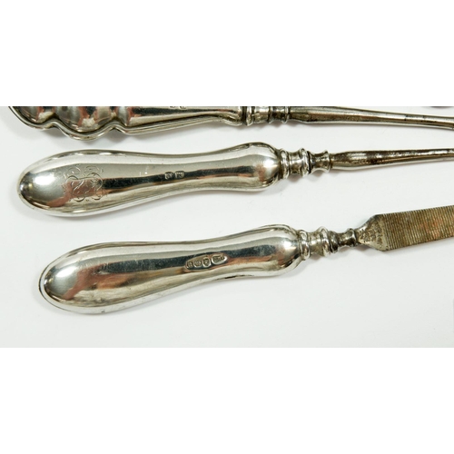 291 - A silver six piece manicure set etc Birmingham 1919