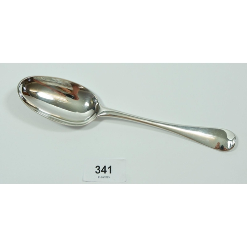 341 - A Georgian silver rat tail spoon, 72g